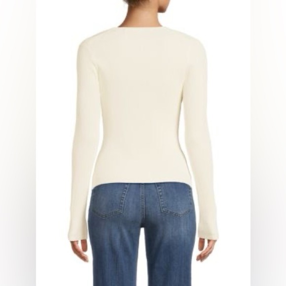 Veronica Beard Gladys Solid Rib Knit Sweater L - Picture 3 of 10